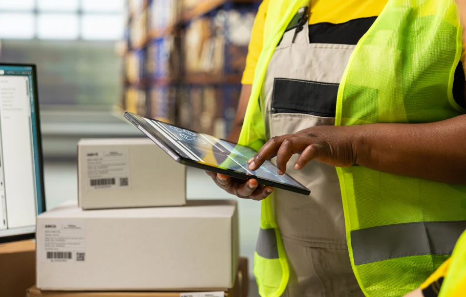 Pasillo de bodega organizada aplicando técnicas de gestión de almacenes para pymes y optimización de espacio.